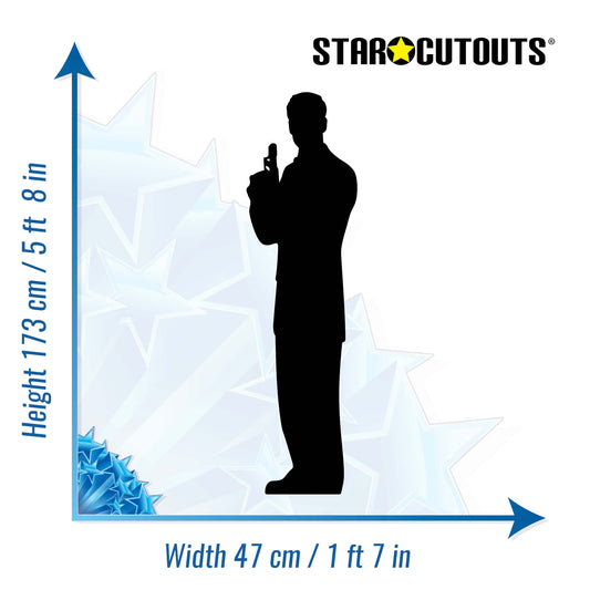 SC003 Secret Agent Male, Single Pack Cardboard Cut Out Height 173cm