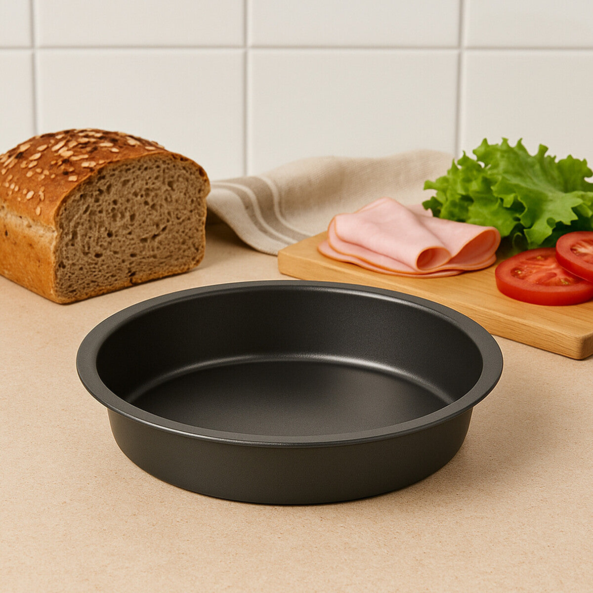 Set Of Four Round Sandwich Tins