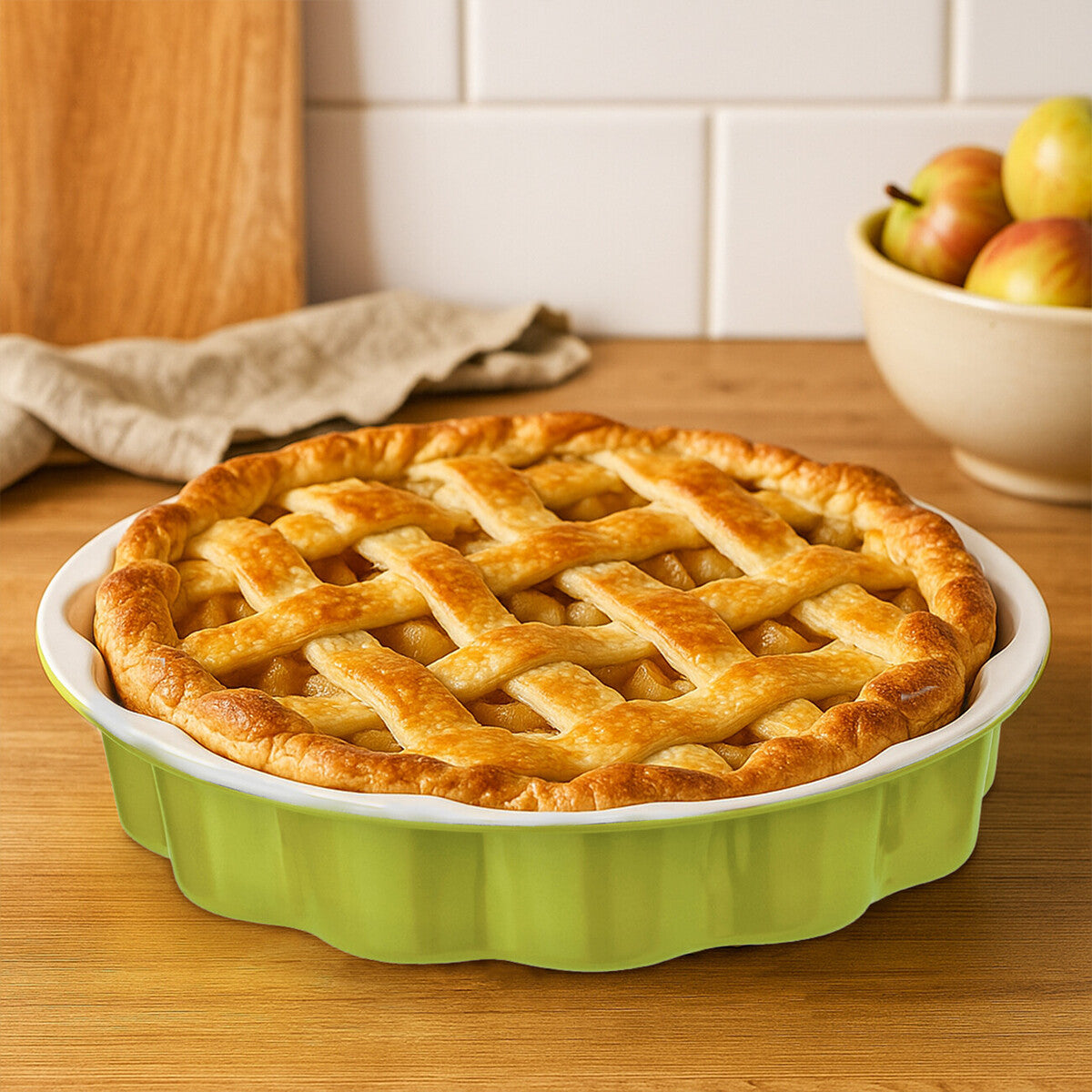 Ecocook Lime Green Flan Dish.