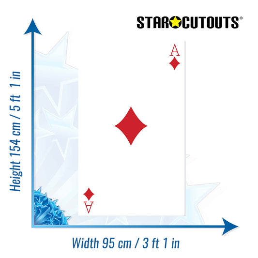 SC025 Ace of Diamonds Playing Card Cardboard Cut Out Height 154cm