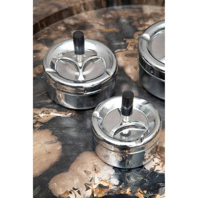 Chrome Effect Medium Spinning Ashtray