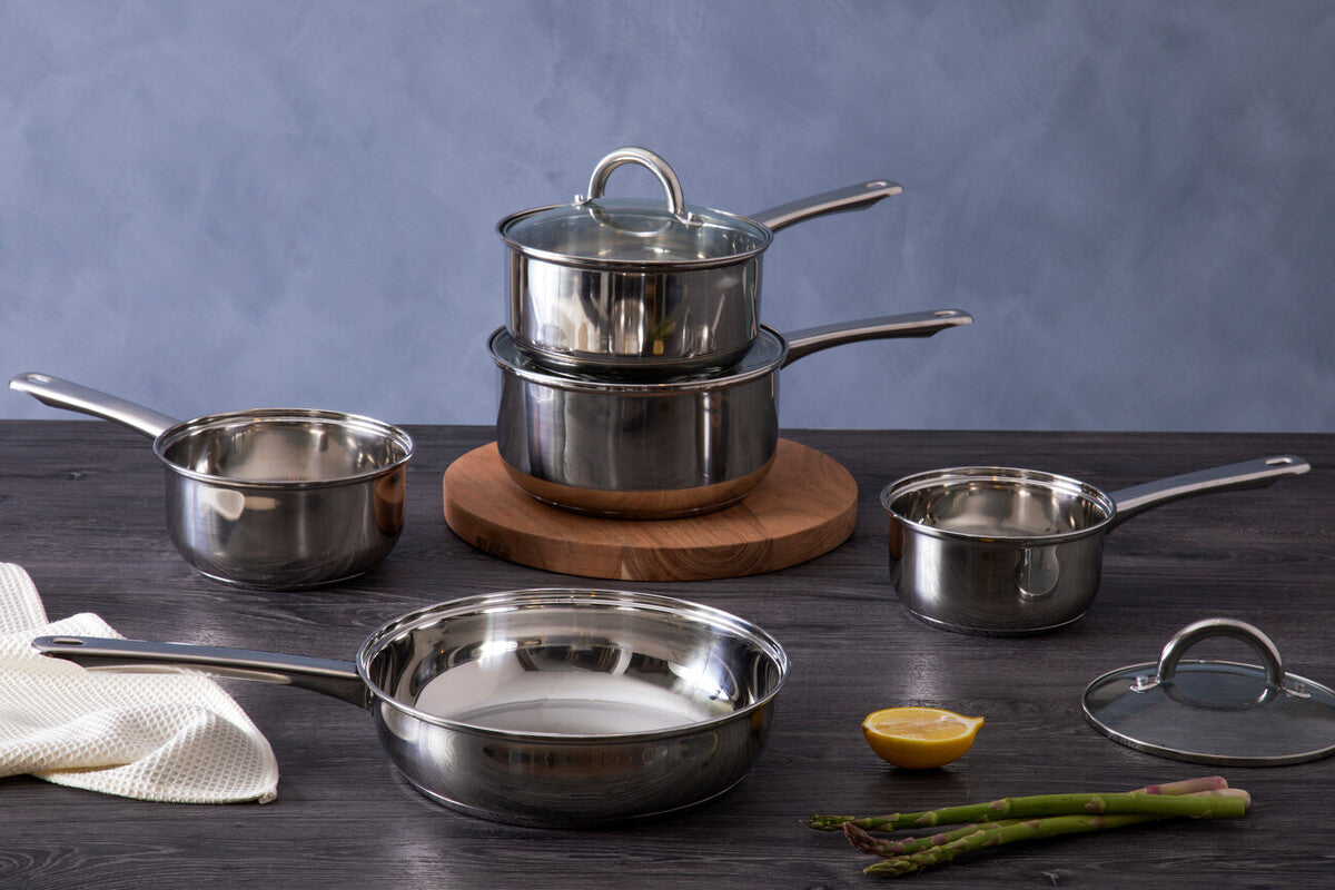 Crosse 5Pc Stainless Steel Saucepan Set