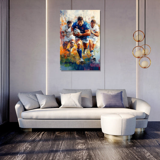 Rugby Charge Canvas