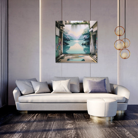 Serene Lake Alley Canvas