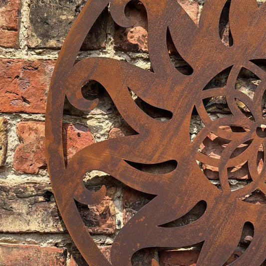 Rusty Metal Sun Decoration