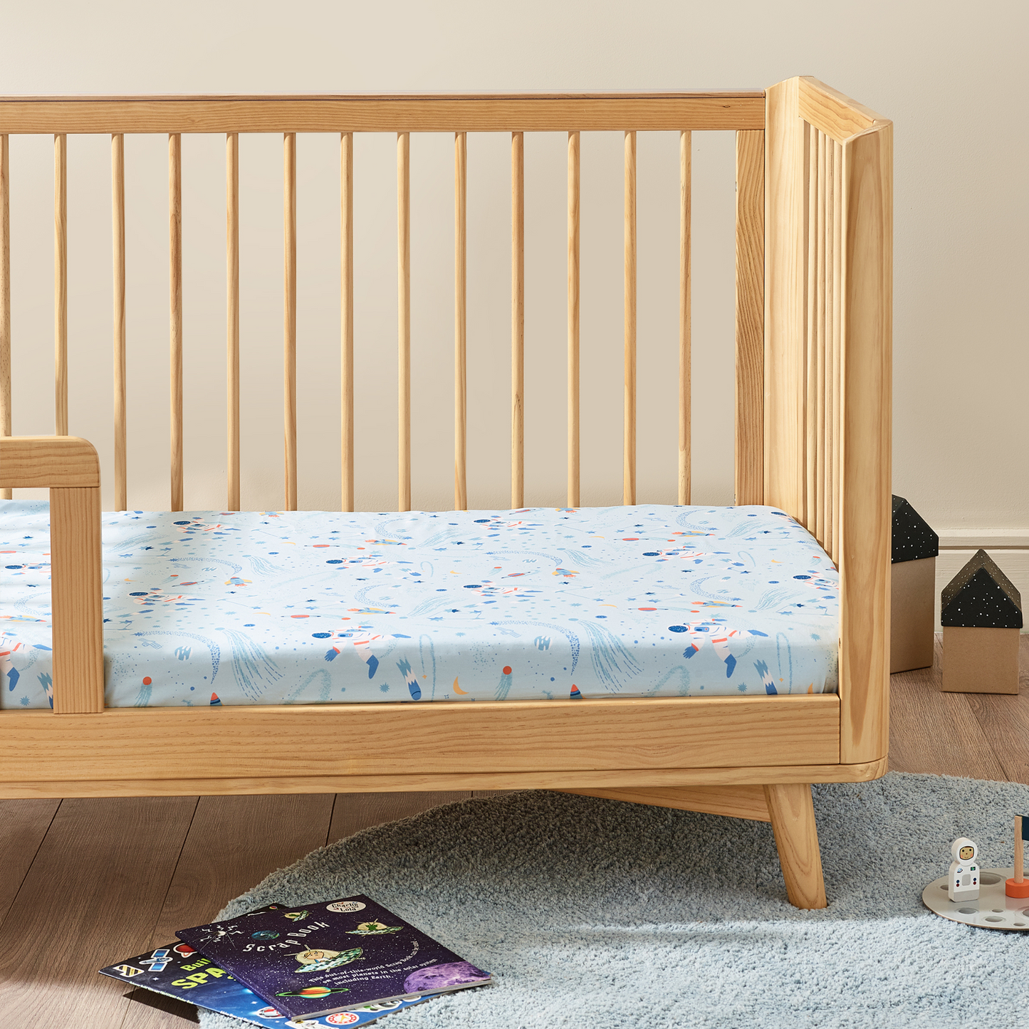 Space Organic Cotton Fitted Sheet