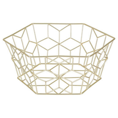 Contour Matte Gold Fruit Basket | Vertex