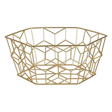 Contour Matte Gold Fruit Basket | Vertex