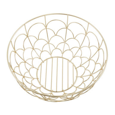 Deco Matte Gold Fruit Basket | Vertex