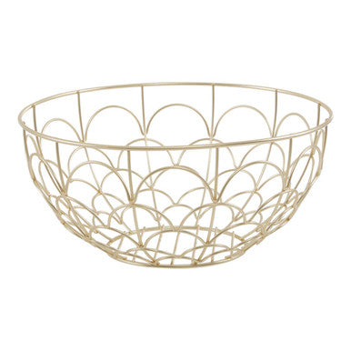 Deco Matte Gold Fruit Basket | Vertex