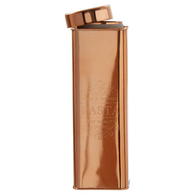 Chai Square Copper Finish Pasta Canister