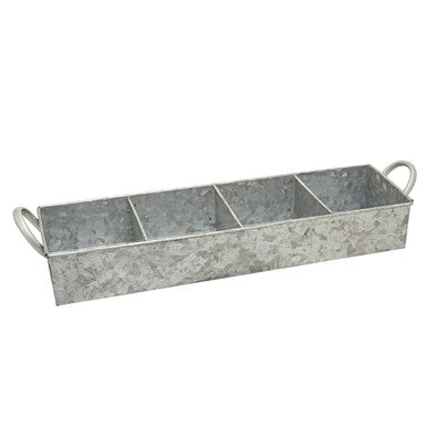 Drummond 4 Compartment Galvanised Steel Rectangular Tray