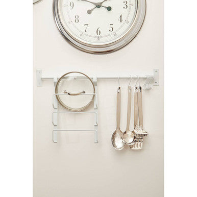 Sorello White Iron Hanging Pan Lid Rack