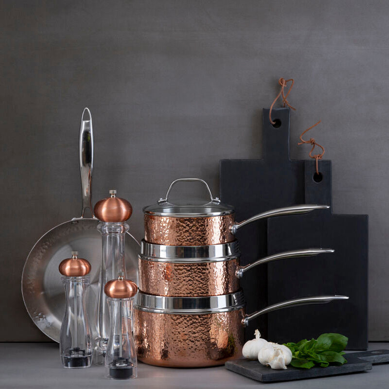 Clear Small Salt or Pepper Mill with Copper Top | CODY