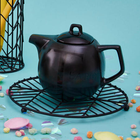 Vertex Black Powder Coat Round Trivet