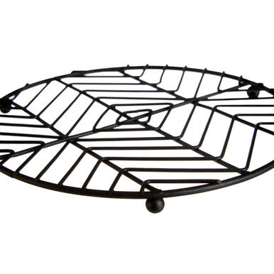 Vertex Black Powder Coat Round Trivet