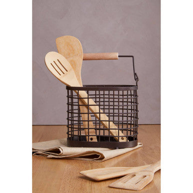 Vertex Oval Bronze Coated Utensil Holder