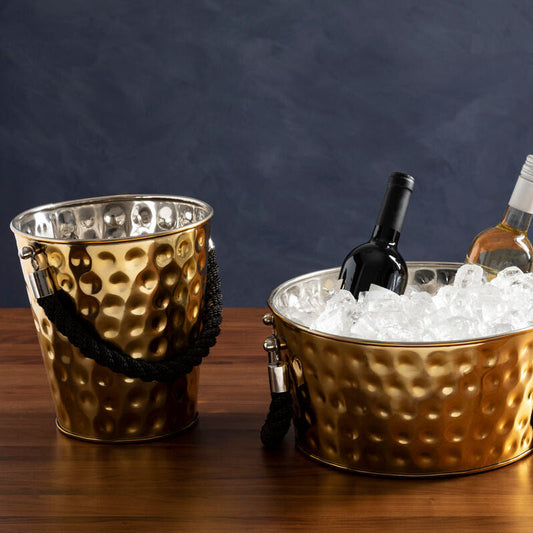 Miressa Medium Gold Finish Party Bucket