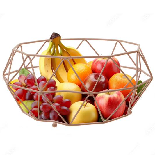 Pink Fruit Basket with Ball Feet | Vertex