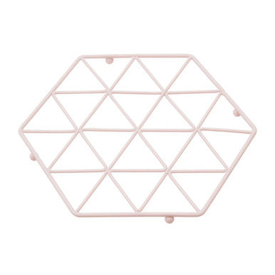 Pink Finish Hexagonal Trivet | Vertex