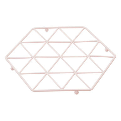 Vertex Pink Finish Hexagonal Trivet