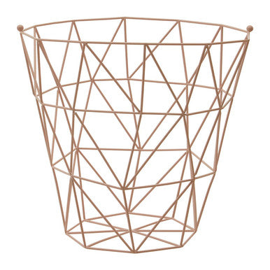 Pink Finish Storage Basket | Vertex