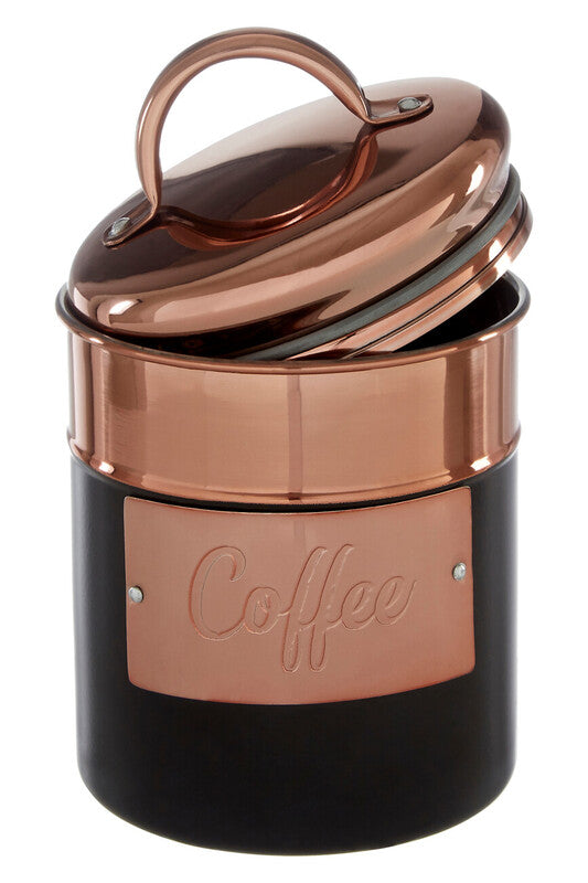 Charcoal and Copper Coffee Canister | Prescott