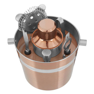 7Pc Bar Set With Rose Gold Finish