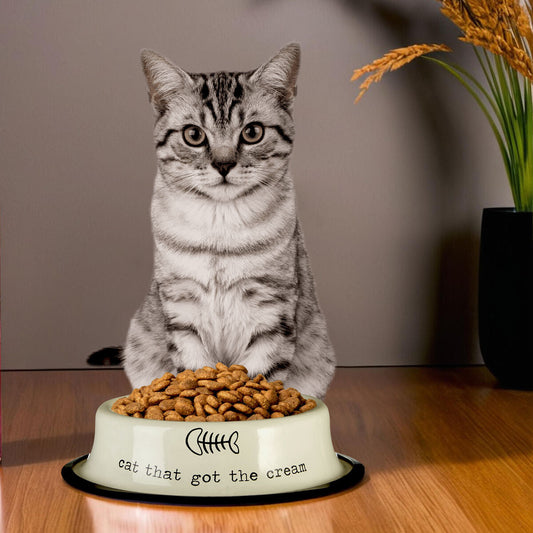 Adore Pets 0.4Ltr Cat That Got The Cream Bowl
