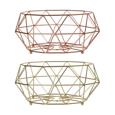 Vertex Gold Finish Fruit Basket