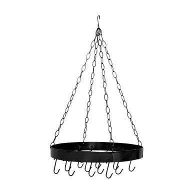 Valen Matt Black Round Ceiling Rack