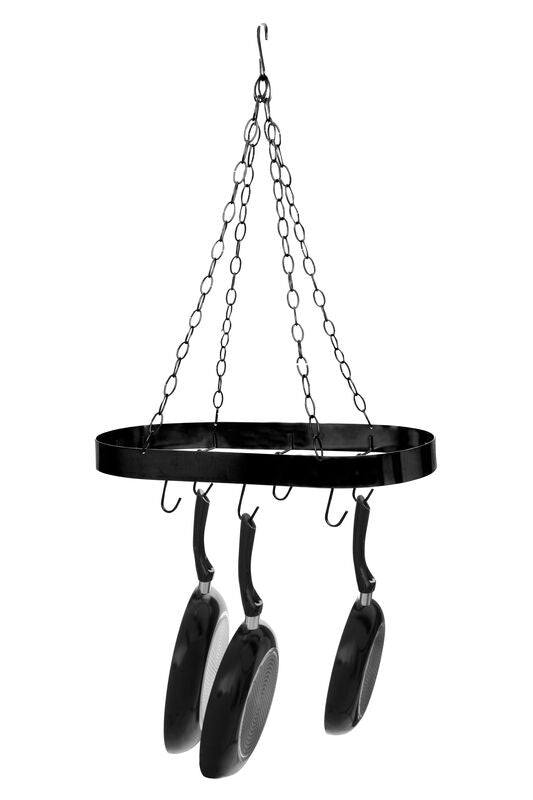 Valen Matt Black Oval Hanging Rack