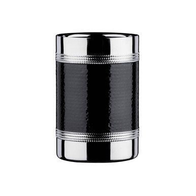 Bottle Cooler With Hammered Black Band