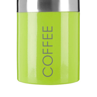 Lime Green Enamel Tea Coffee Sugar Set