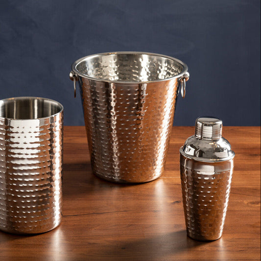 Mixology Stainless Steel Hammered Effect 500Ml Cocktail Shaker
