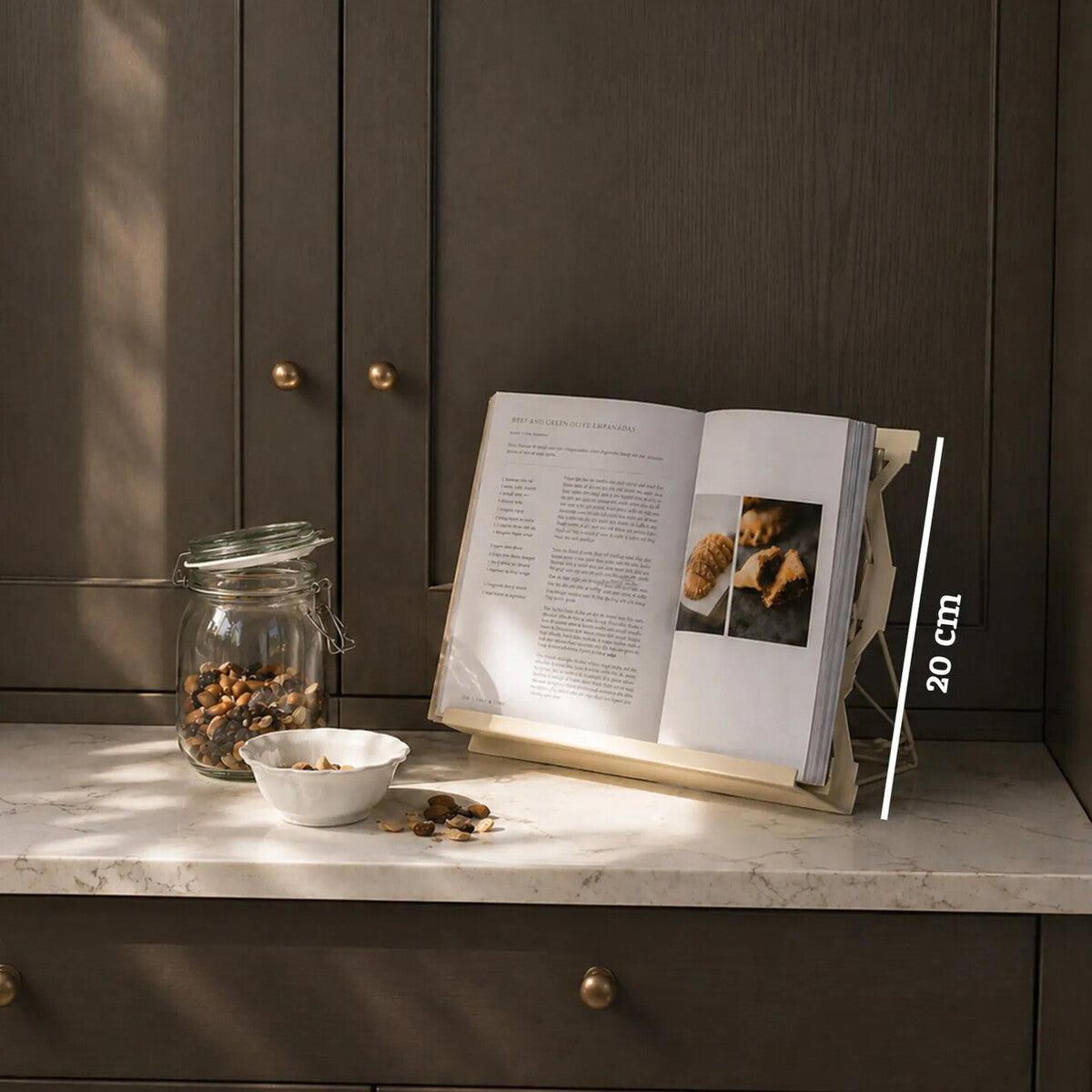 Cream Enamel Cook Book Stand | Alpha