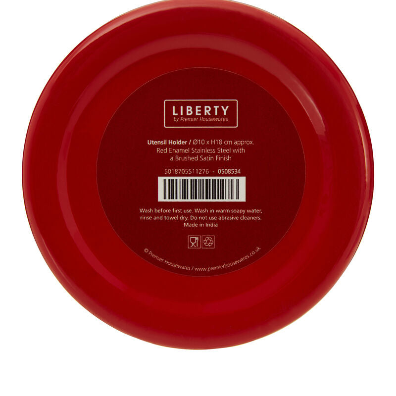 Liberty Red Enamel Utensil Holder