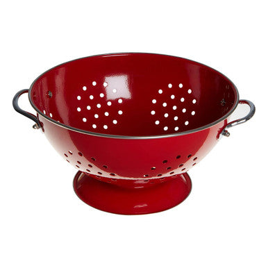 Retro Red Enamel Colander
