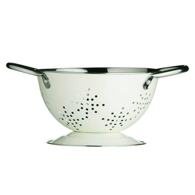 Retro Cream Enamel Mini Colander | Hollis