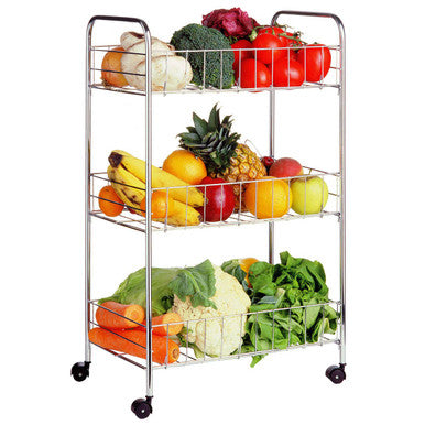 Franco Chrome 3 Tier Storage Cart