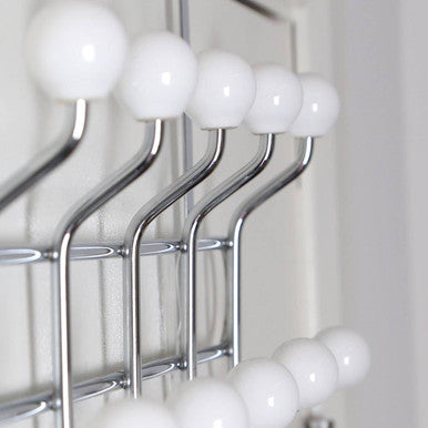 Over Door Hanger with 10 Ceramic Ball Hooks | Jaxen