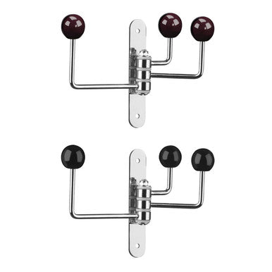 Jaxen Purple Ceramic Balls 3 Hook Wall Hanger