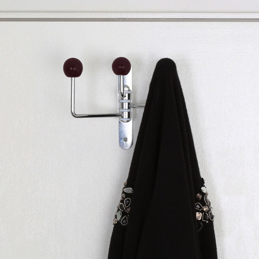 Jaxen Purple Ceramic Balls 3 Hook Wall Hanger