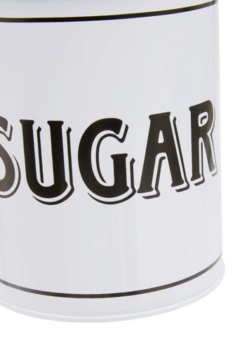 White Metal Sugar Canister | Grocer