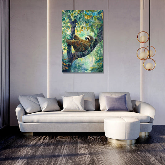 Languorous Sloth Canvas