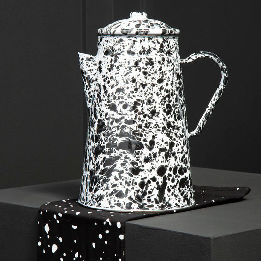 Hygge Black And White Patterned Teapot