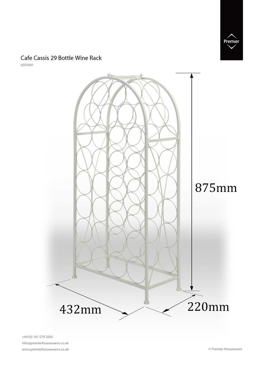 Cream 29 Bottles Wine Rack | Cafe Cassis