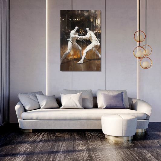 Fencing Duel Canvas
