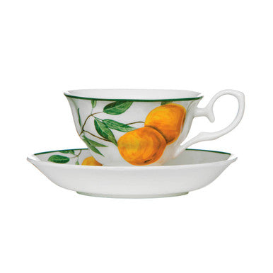 Orange Grove Cup and Saucer | Orchard Fruits