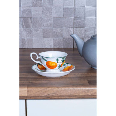 Orchard Fruits Orange Grove Cup And Saucer